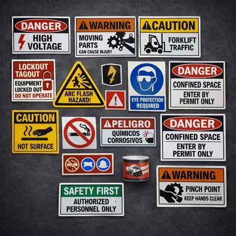 Industrial Warning and Safety Labels